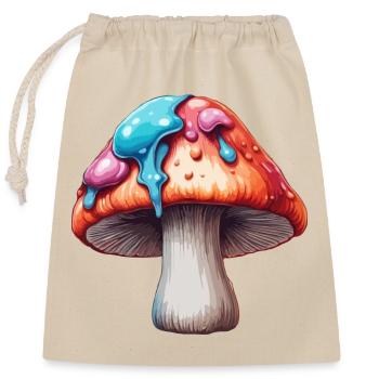 Mushroom / Mushroom / Meadow / Forest / Goa / Psy - Closable cotton gift bag (25x30cm) - nature - Front
