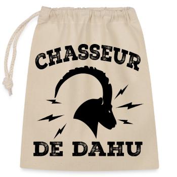 Dahu Hunter - Closable cotton gift bag (25x30cm) - nature - Front