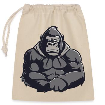 Bande dessinée Gorille - Sac cadeau en coton avec cordon (25 x 30 cm) - nature - Devant