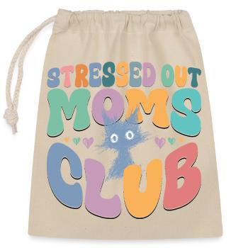 Mom Life Graphic Tee - Closable cotton gift bag (25x30cm) - nature - Front