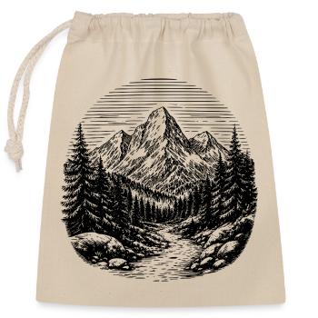 Path through the forest - Closable cotton gift bag (25x30cm) - nature - Front