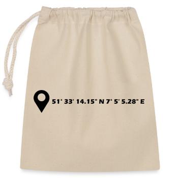 Marl coordinates - Closable cotton gift bag (25x30cm) - nature - Front