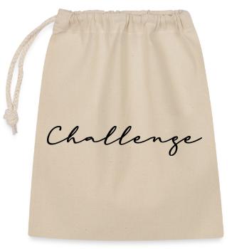 Challenge v1 - Closable cotton gift bag (25x30cm) - nature - Front