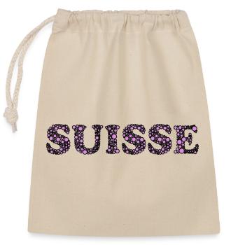SWITZERLAND - Closable cotton gift bag (25x30cm) - nature - Front