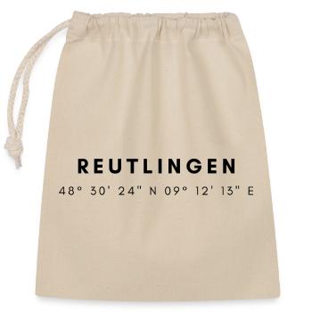Reutlingen coordinates - Closable cotton gift bag (25x30cm) - nature - Front