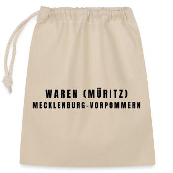 Waren (Müritz), Mecklembourg-Poméranie-Occidentale - Sac cadeau en coton avec cordon (25 x 30 cm) - nature - Devant