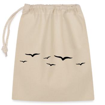 Illustration abstraite d’oiseau volant - Sac cadeau en coton avec cordon (25 x 30 cm) - nature - Devant