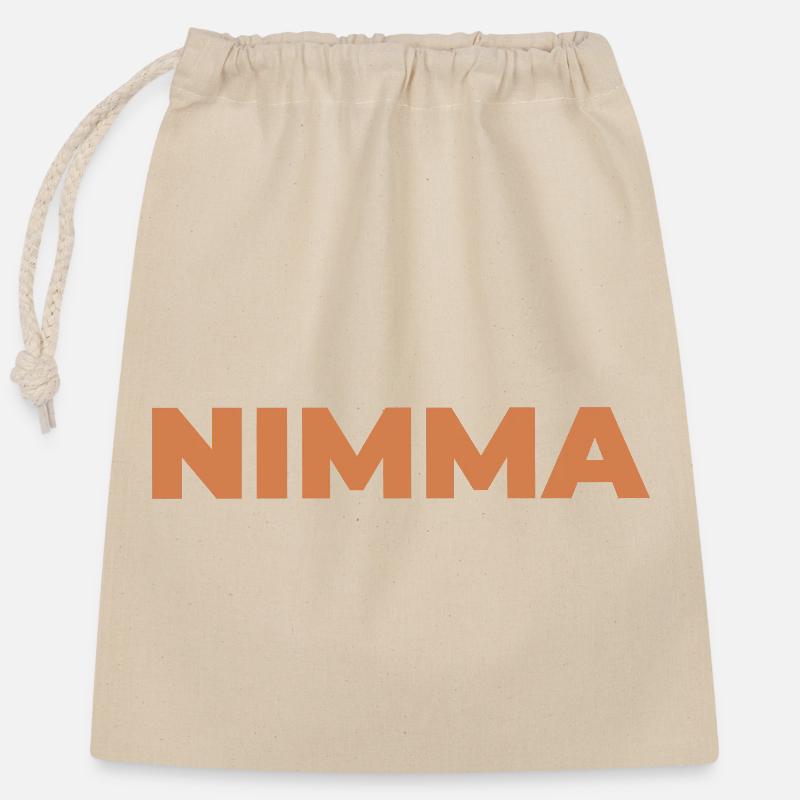 NIMMA - Verschließbarer Geschenkbeutel aus Baumwolle (25x30cm) - Natur
