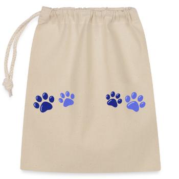 Blue Animal Prints - Closable cotton gift bag (25x30cm) - nature - Front