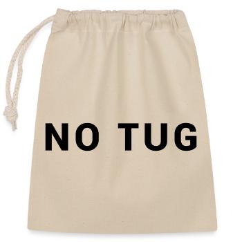 NO TUG Tug - Seafaring Sailing Ship Captain - Closable cotton gift bag (25x30cm) - nature - Front