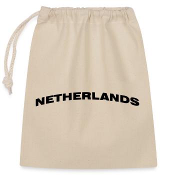 Niederlande - Verschließbarer Geschenkbeutel aus Baumwolle (25x30cm) - Natur - Vorne