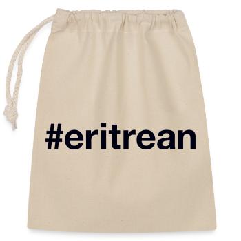 ERITREAN Hashtag - Verschließbarer Geschenkbeutel aus Baumwolle (25x30cm) - Natur - Vorne