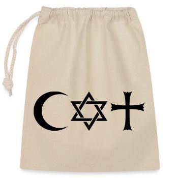 coexist - Closable cotton gift bag (25x30cm) - nature - Front