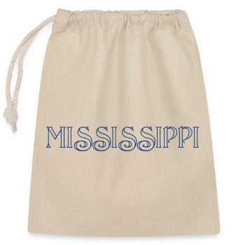 MISSISSIPPI State - Closable cotton gift bag (25x30cm) - nature - Front