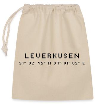 Leverkusen coordinates - Closable cotton gift bag (25x30cm) - nature - Front