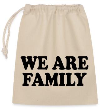 We are family - Sac cadeau en coton avec cordon (25 x 30 cm) - nature - Devant