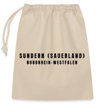Sundern (Sauerland) Nordrhein-Westfalen - Verschließbarer Geschenkbeutel aus Baumwolle (25x30cm) - Natur - Vorne