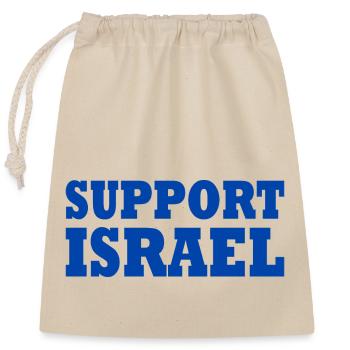 Support israel - Closable cotton gift bag (25x30cm) - nature - Front