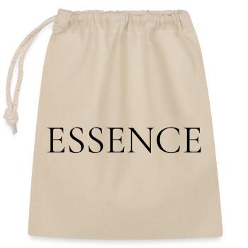 ESSENCE – Elegantes Brust-Statement - Verschließbarer Geschenkbeutel aus Baumwolle (25x30cm) - Natur - Vorne