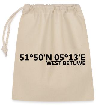 West Betuwe coordinates - Closable cotton gift bag (25x30cm) - nature - Front