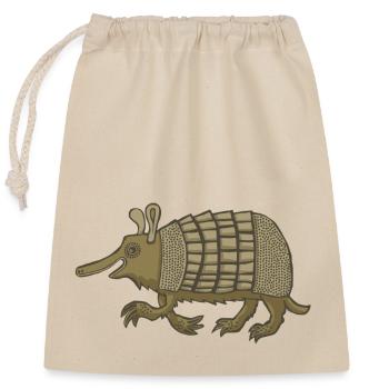 Armadillo - Closable cotton gift bag (25x30cm) - nature - Front