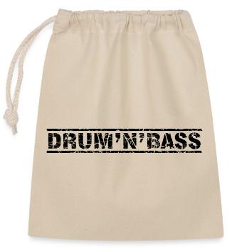 Drum N Bass - Sac cadeau en coton avec cordon (25 x 30 cm) - nature - Devant