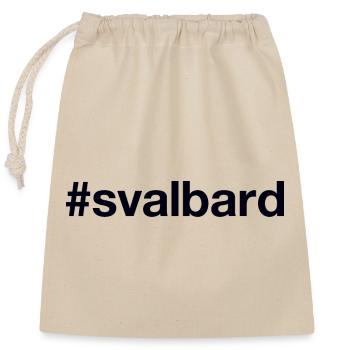 SVALBARD Norway Norge Norwegen - Closable cotton gift bag (25x30cm) - nature - Front