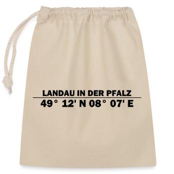 Coordonnées de Landau in der Pfalz - Sac cadeau en coton avec cordon (25 x 30 cm) - nature - Devant