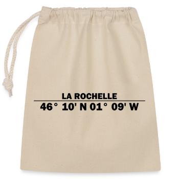 Coordonnées de La Rochelle - Sac cadeau en coton avec cordon (25 x 30 cm) - nature - Devant
