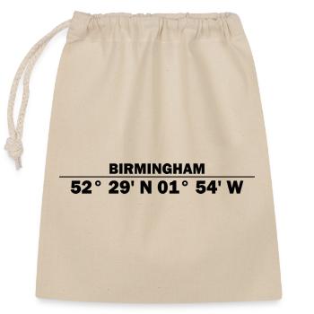 Birmingham coordinates - Closable cotton gift bag (25x30cm) - nature - Front