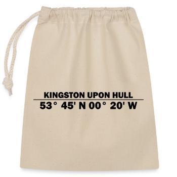Kingston upon Hull coordinates - Closable cotton gift bag (25x30cm) - nature - Front