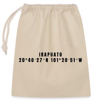 Irapuato Mexico Coordinates - Closable cotton gift bag (25x30cm) - nature - Front