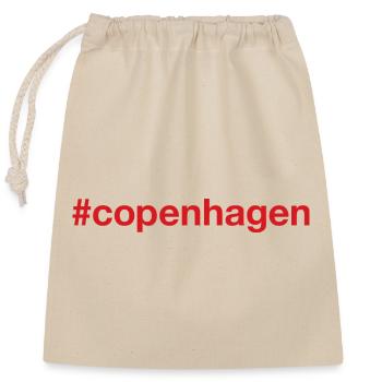 COPENHAGEN Hashtag - Verschließbarer Geschenkbeutel aus Baumwolle (25x30cm) - Natur - Vorne
