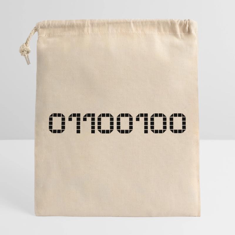 Binary notation - 100 Closable cotton gift bag (25x30cm)