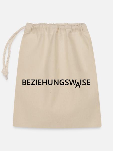 Beziehungswaise Single Sprueche - Verschließbarer Geschenkbeutel aus Baumwolle (25x30cm) - Natur