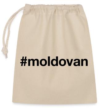 MOLDOVA Hashtag Moldawier Moldawisch Moldawien - Verschließbarer Geschenkbeutel aus Baumwolle (25x30cm) - Natur - Vorne