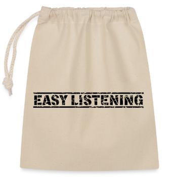 Easy Listening - Verschließbarer Geschenkbeutel aus Baumwolle (25x30cm) - Natur - Vorne