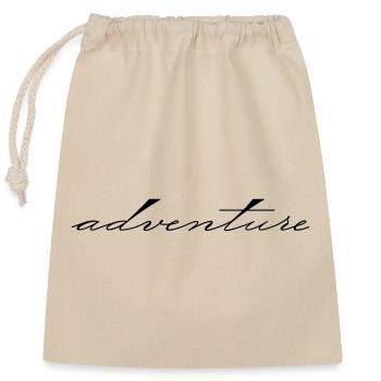 Adventure - Closable cotton gift bag (25x30cm) - nature - Front