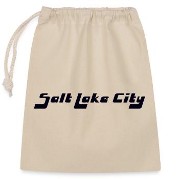Salt Lake City - Sac cadeau en coton avec cordon (25 x 30 cm) - nature - Devant