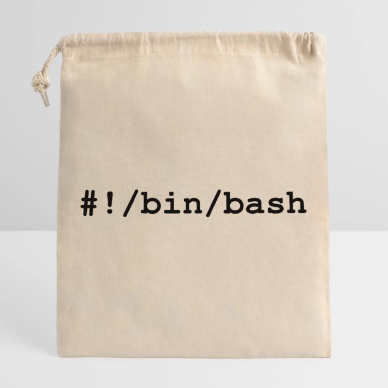 Shell bash / bourne-again sous Linux et Unix Sac cadeau en coton avec cordon (25 x 30 cm)