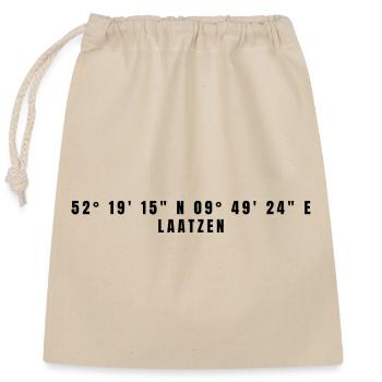 Coordonnées Laatzen Basse-Saxe - Sac cadeau en coton avec cordon (25 x 30 cm) - nature - Devant