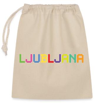 LJUBLJANA Slovenia Slowenien - Closable cotton gift bag (25x30cm) - nature - Front