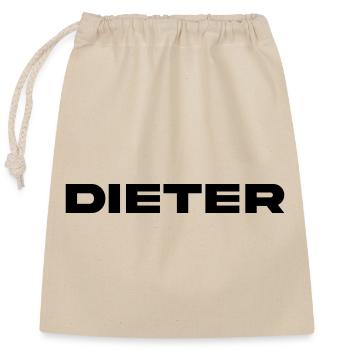 Dieter Gift First Name - Closable cotton gift bag (25x30cm) - nature - Front