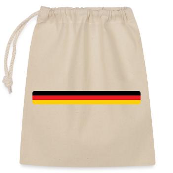 German Flag - Germany - Closable cotton gift bag (25x30cm) - nature - Front