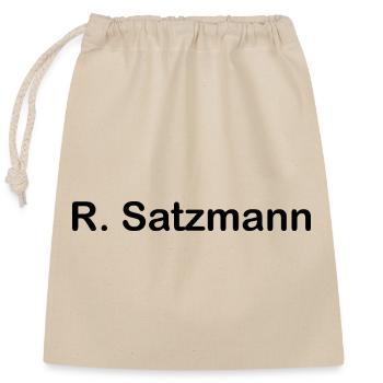 R. Satzmann - Verschließbarer Geschenkbeutel aus Baumwolle (25x30cm) - Natur - Vorne
