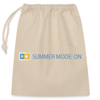Summer Mode: On - Summer 2026 Gift Idea - Closable cotton gift bag (25x30cm) - nature - Front