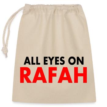 all eyes on rafah - Sac cadeau en coton avec cordon (25 x 30 cm) - nature - Devant