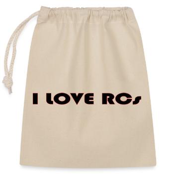I love Rcs - Closable cotton gift bag (25x30cm) - nature - Front