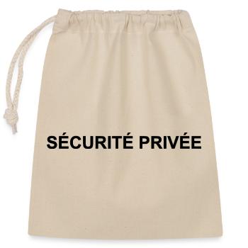 Private Security | Security guard - Closable cotton gift bag (25x30cm) - nature - Front