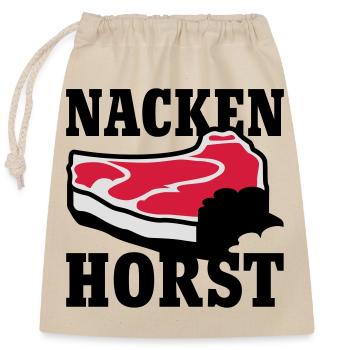 Nacken Horst - Verschließbarer Geschenkbeutel aus Baumwolle (25x30cm) - Natur - Vorne